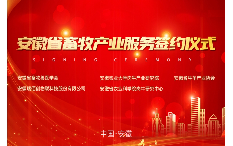 安徽省畜牧產(chǎn)業(yè)服務機構簽署戰(zhàn)略合作框架協(xié)議圓滿成功